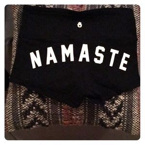 Spiritual Gangster Black Namaste Hatha Shorts NWOT